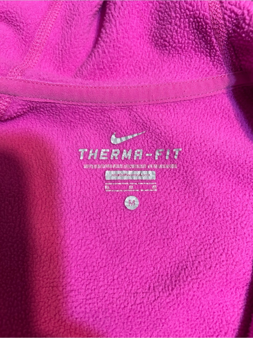 Nike Magenta Zip Hoodie with Navy Swoosh - Picture 6 of 13